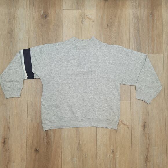 VTG 80s Champion Sweatshirt M USA ETSU Snap Neck Cropped Tri Blend RARE - Picture 9 of 10